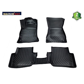 Thảm lót sàn xe ô tô Honda Brio 2018-2020 Nhãn hiệu Macsim chất liệu nhựa TPE cao cấp màu đen