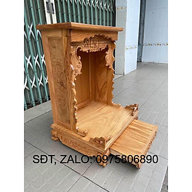 Mua bàn thờ gỗ hàng cao cấp . bàn thờ thần tài gõ đỏ 60 x 81cm