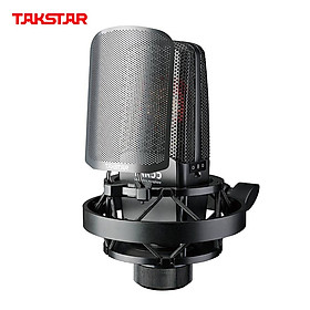 TAKSTAR TAK55 Micrô ghi âm chuyên nghiệp Micrô ngưng tụ Mic 34mm Hình tròn lớn có màng ngăn 3 mẫu cực để ghi âm trong phòng thu Phát sóng trực tiếp