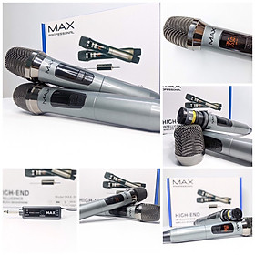Mua Micro không dây đa năng Max 39  Max 19 - Màn hình LCD hiển thị tần số - phù hợp cho mọi thiết bị - Hàng chính hãng - 2 mic (Max39)