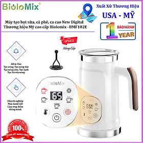 Mua Máy tạo bọt sữa  cà phê  ca cao New Digital 5 trong 1 chuyên nghiệp. Thương hiệu Mỹ cao cấp Biolomix - BMF102E. Hàng chính hãng