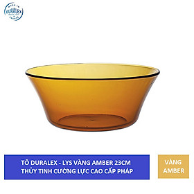Tô đại thủy tinh cường lực Pháp Duralex Lys 23cm ( Vàng Amber/ Xanh Saphir/ Nâu khói Creole)