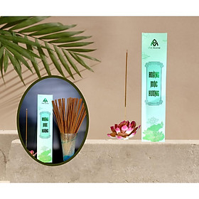 Mua 01 Hộp Nhang Thảo Mộc Hoàng Mộc Hương - Om Incense - Nhang sạch Quế Trà Bồng - Chiều dài 30cm - Tăm tre không nhuộm màu