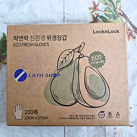 Mua Găng Tay Dùng Một Lần Eco Fresh LocknLock LWP308/100 chiếc LWP309/200 chiếc Kích Thước 23cm*27cm  Chất Liệu Nhựa PE- Hàng Chính Hãng