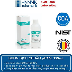 Mua Dung Dịch Hiệu Chuẩn pH 7.01 Có Thể Dùng Cho Bất Kỳ Máy Đo pH Nào  Chai 250mL - HI7007M