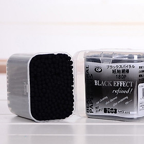 Set 02 Hộp tăm bông lấy ráy tai Than hoạt tính 180P - Hàng nội địa Nhật Bản