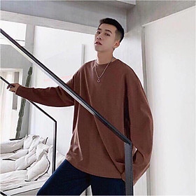 [ Có ảnh thật ]  Áo thun tay dài trơn form rộng unisex - Áo sweater trơn