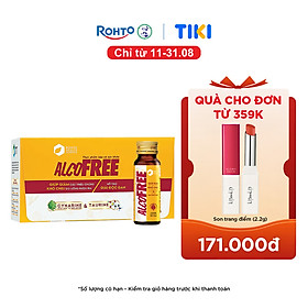 Nước uống giải rượu, thải độc gan Alcofree lốc 10 chai x 50ml