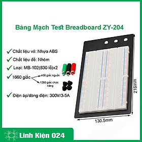 Bo test mạch, bảng mạch test Breadboard ZY-204