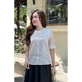 Đầm Mix Áo Kiểu Cổ Sen Thanh Lịch Tiểu Thư Ruzimay Style – R1400