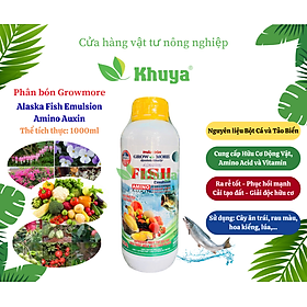 Phân bón Growmore Alaska Fish Emulsion Amino Auxin Lít Cải Tạo Đất - Phục Hồi Cây