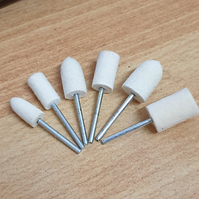 Mua 6 đầu mũi nỉ đánh bóng cán 2.35mm hay đầu đánh bóng trang sức resin cho máy mài khắc mini vừa tất cả các dòng máy