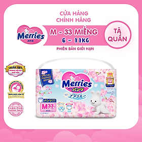 Tã quần Merries Sakura phiên bản giới hạn đủ size M33 L27 XL24