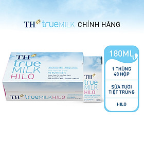 Hình ảnh Thùng 48 hộp sữa tươi tiệt trùng TH True Milk HILO 180ml (180ml x 48)