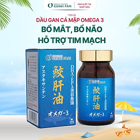 Dầu Gan Cá Mập Omega 3 Astaxanthin Genki Fami Nhật Bản, Bổ Mắt, Bổ Não Tốt Cho Tim Mạch Hộp 90 viên