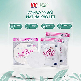 Combo 10 Gói Mặt nạ khô Liti vải rayon mềm mịn 25 miếng (21x23cm) không hóa chất chuyên chăm sóc da mặt