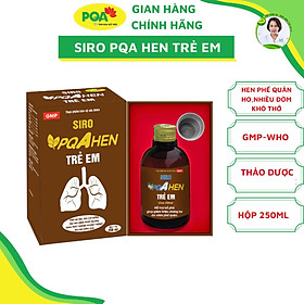 Siro PQA Dùng Cho Trẻ Em Ho Giúp Thanh Phế, Mát Họng Và Thông Thoáng Đường Thở Cho Người Bị Ho 250ml