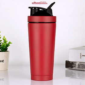 Bình Lắc Inox Tập Gym Shaker Cao Cấp Chính Hãng miDoctor 800ml – Chọn Màu Tặng Kèm Bóng Lò Xo Đánh Bột