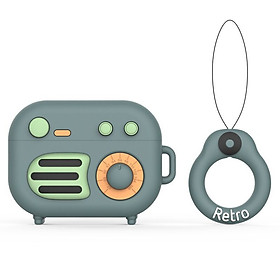 Bao Case dành cho AirPods 3 hình Retro Radio- Hàng Chính Hãng - Xanh rêu