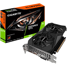 Card đồ họa VGA GIGABYTE GeForce GTX 1650 D6 WINDFORCE 4G GDDR6 128 bit - Hàng Chính Hãng