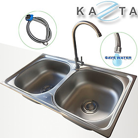 Mua Bộ chậu rửa bát Kazta KZ-CB7843L kèm vòi lạnh inox 304
