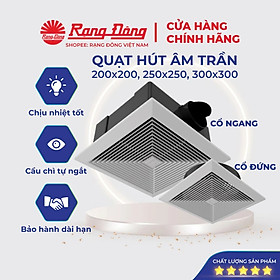 Mua Quạt hút thông gió âm trần Rạng Đông QHAT01 cổ đứng  cổ ngang  động cơ bền bỉ - Hàng chính hãng