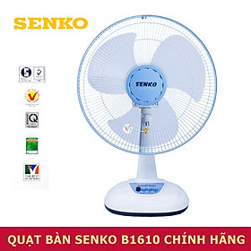 Quạt bàn Senko sang trọng cao cấp B1216 màu ngẫu nhiên - Hàng Chính Hãng