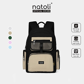 Balo unisex ICON BACKPACK chính hãng NATOLI chất vải canvas fashion kháng nước dày dặn chống sốc