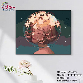Mua Tranh tô màu theo số cô gái hiện đại CN4195