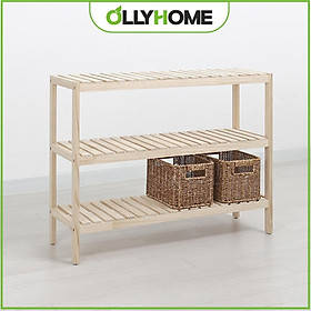Mua Kệ Giầy Dép Gỗ Thông 3T100  Giá Để Giày Dép 3 Tầng Oliving Size 100 Trang Trí Phòng Phong Cách Hàn Quốc ST45