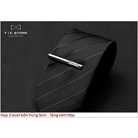 Kẹp cà vạt nam dành cho cavat bản trung ( 5cm) - Tặng kèm hộp