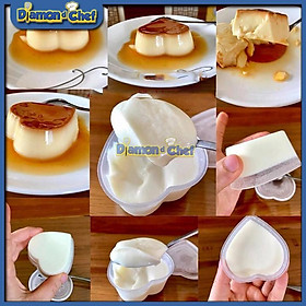 10 Cốc hình tim Làm Bánh Flan / Caramen loại đẹp