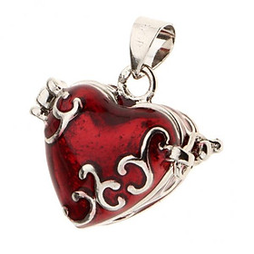 2X Red Enamel Heart Pendant Openable Cremation Keepsake Urn Jewelry Pet Human