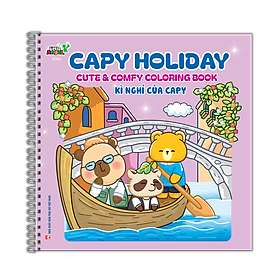 Sách Capy Holiday - Cute & Comfy Coloring Book (Kì Nghỉ Của Capy)