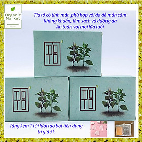 Xà Bông Sinh Dược Tía Tô Sát Khuẩn, Mát Da, Dưỡng Da 100% Làm Từ Thiên Nhiên - Hàng Việt Nam