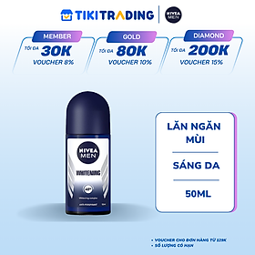 Lăn Ngăn Mùi NIVEA MEN Whitening Sáng Da (50ml) - 83748