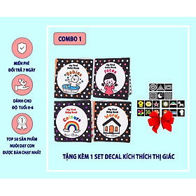 Sách Vải My First Baby Book  - Tặng Decal kích thích thị giác 1 set