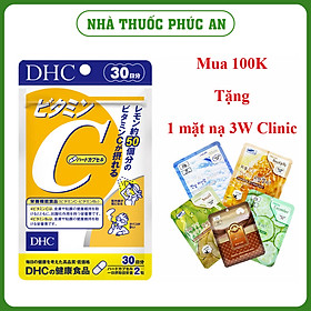 Viên uống vitamin C DHC Nhật Bản hỗ trợ sáng da, mờ thâm, tăng sức đề kháng gói 30 - 90 ngày
