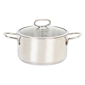 Nồi Inox Cao Cấp 3 Đáy nắp kiếng Happy Cook MilanX 16cm N16-MLGX