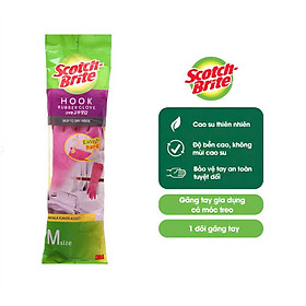 Mua Găng tay cao su có móc treo SCOTCH-BRITE  3M  màu hồng  36cm  1 đôi/gói