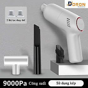 Máy Hút Bụi Không Dây DR79 - Pin 4000 mAh, Lực Hút 9000 Pa - Máy Hút Bụi Giường Nệm, Ô Tô, Máy Tính/PC - Hàng Chính Hãng