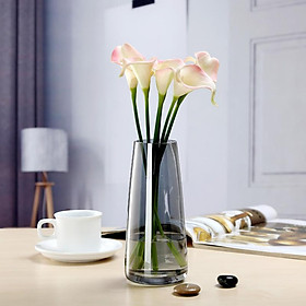 Modern Glass Vase Irised Crystal Clear Glass Vase Dining Table Centerpiece for Home Office Decoration
