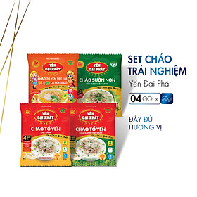 [Set 10 gói cháo x 4 vị trải nghiệm] - Yến Đại Phát 4 gói gia vị, ăn liền, tiện lợi, thơm ngon