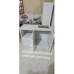 Mua Tủ bếp mini nhựa đài Loan 4 ốp mặt đá sẵn bồn rửa