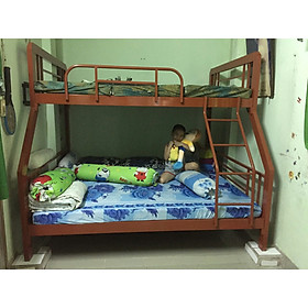 Mua Giường tầng sắt hộp giả gỗ cao cấp với kích thước trên 1m2 dưới 1m4 dài 2m