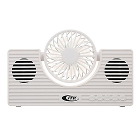 Loa mini BT có quạt,không dây,hộp âm thanh di động đa chức năng Hỗ trợ Thẻ TF AUX IN Máy nghe nhạc MP3-Màu trắng