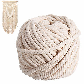 Mua Combo 2 Dây thừng macrame se cotton  dây thừng trang trí 5mm dài 1m