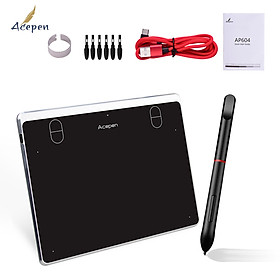 Acepen AP604 Digital Graphic Drawing Tablet 6*4 Inch Active Area Ultra-Thin Drawing Board Kit with 4 Shortcut Keys