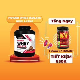 Sữa Tăng Cơ Power Whey Isolate BioX Hộp 2.27Kg - Chocolate Caramel Fugde
