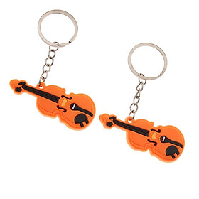 2pcs Music Keyring Violin Keychain Key Chain for Musician Music Lovers Gift